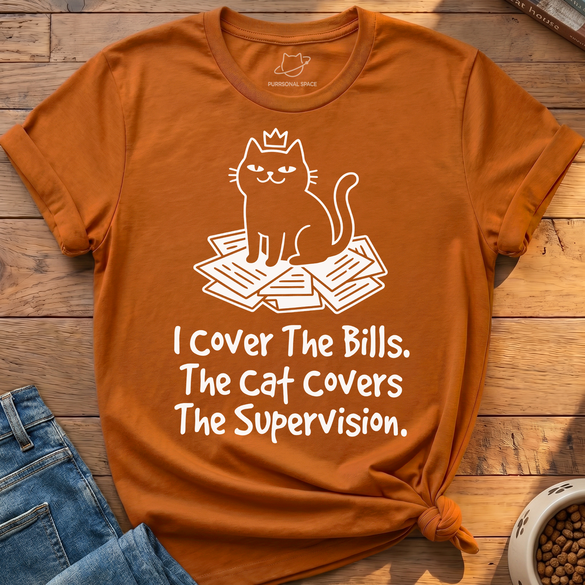 Cat Covers Supervision T-Shirt