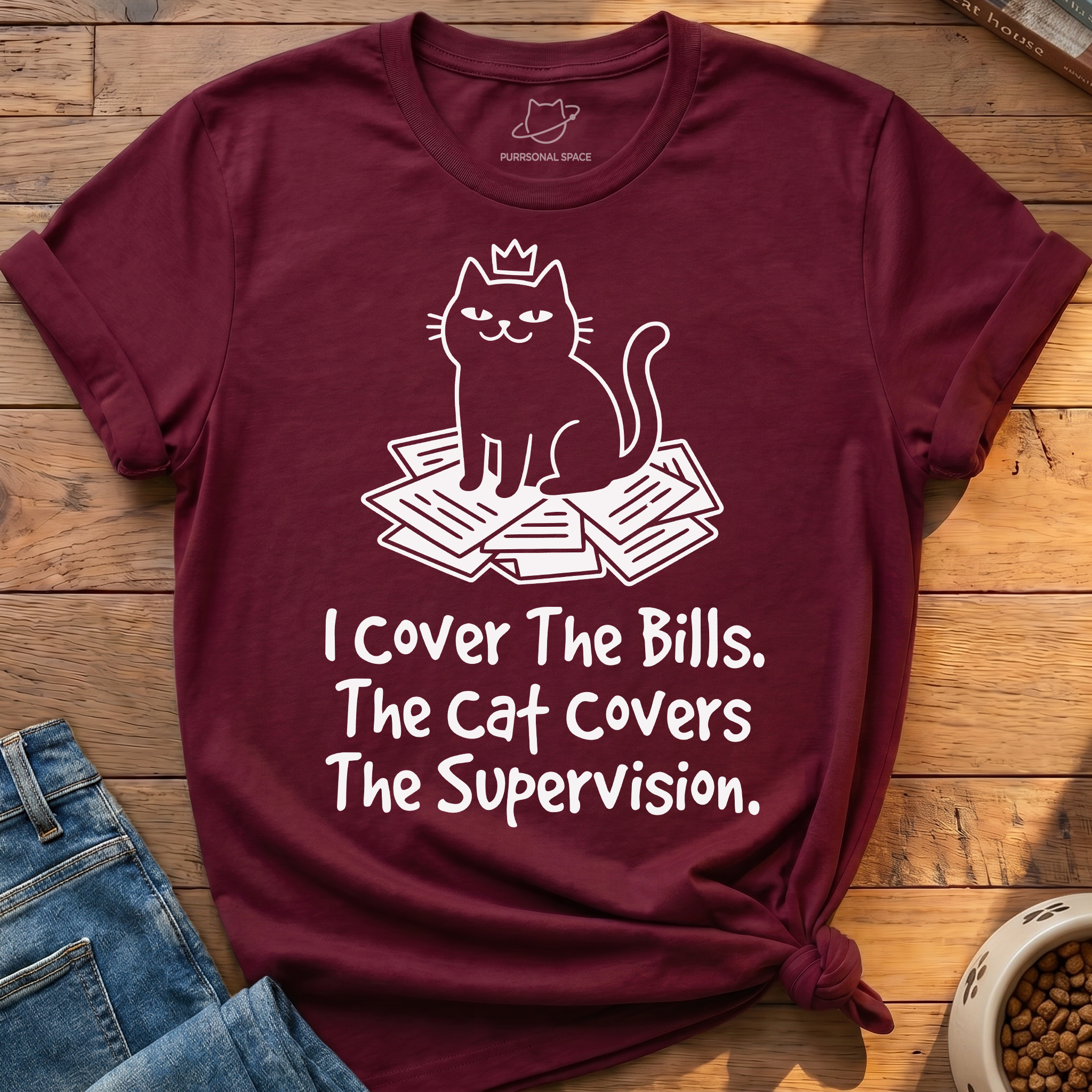 Cat Covers Supervision T-Shirt