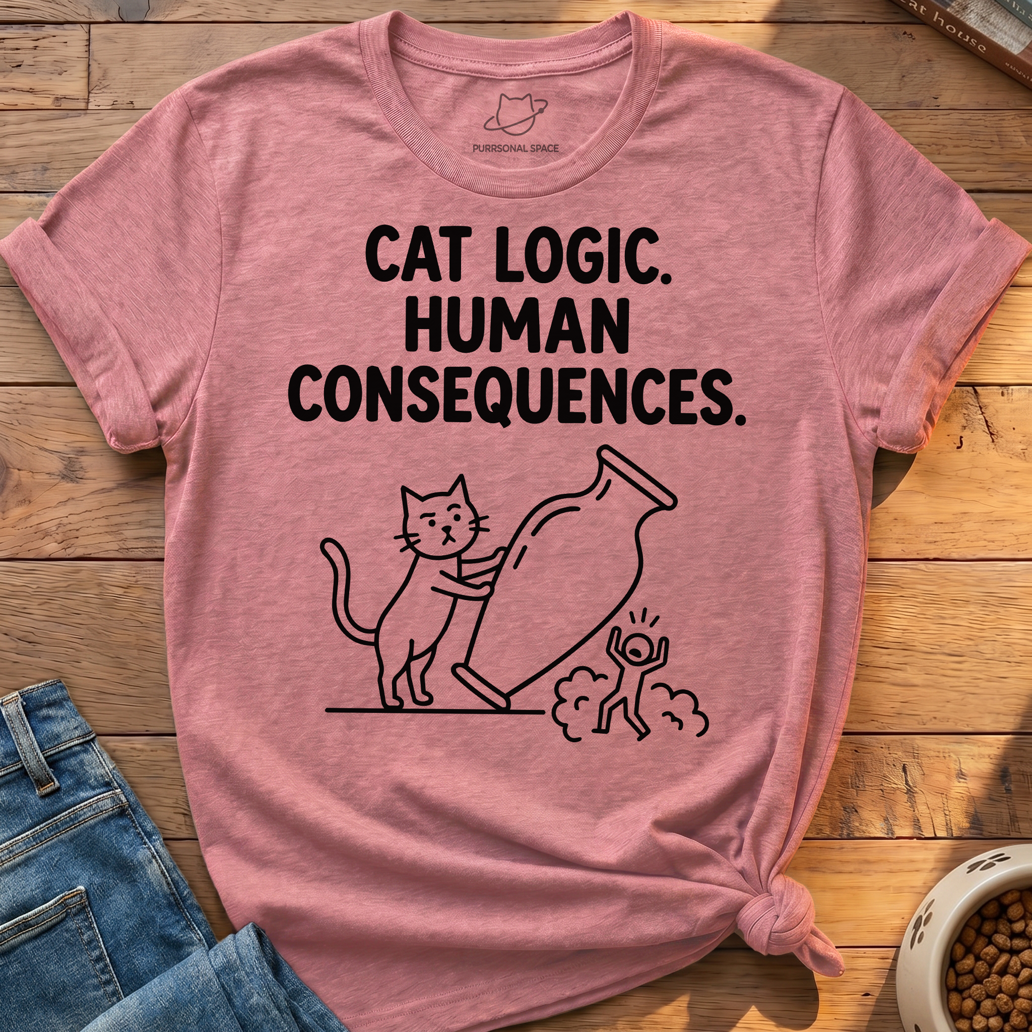Cat Logic Human Consequences T-Shirt
