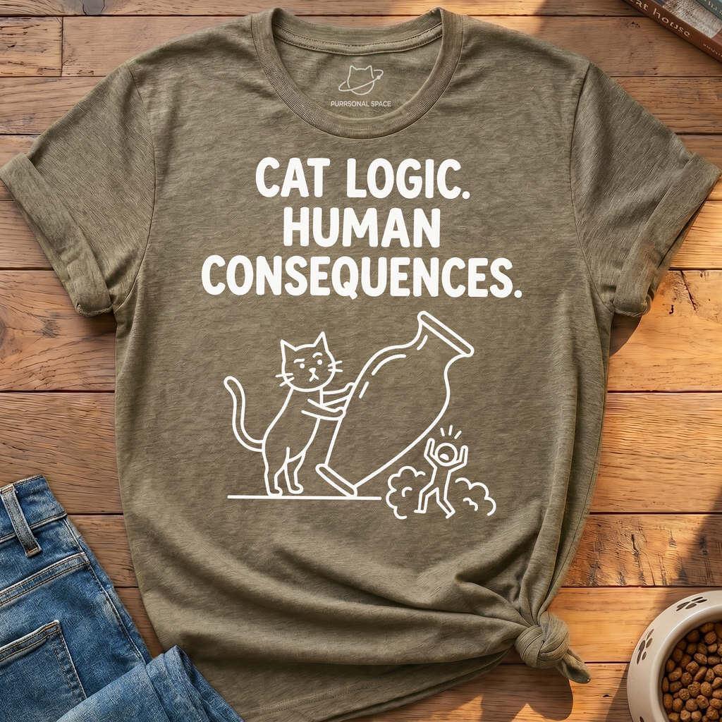Cat Logic Human Consequences T-Shirt