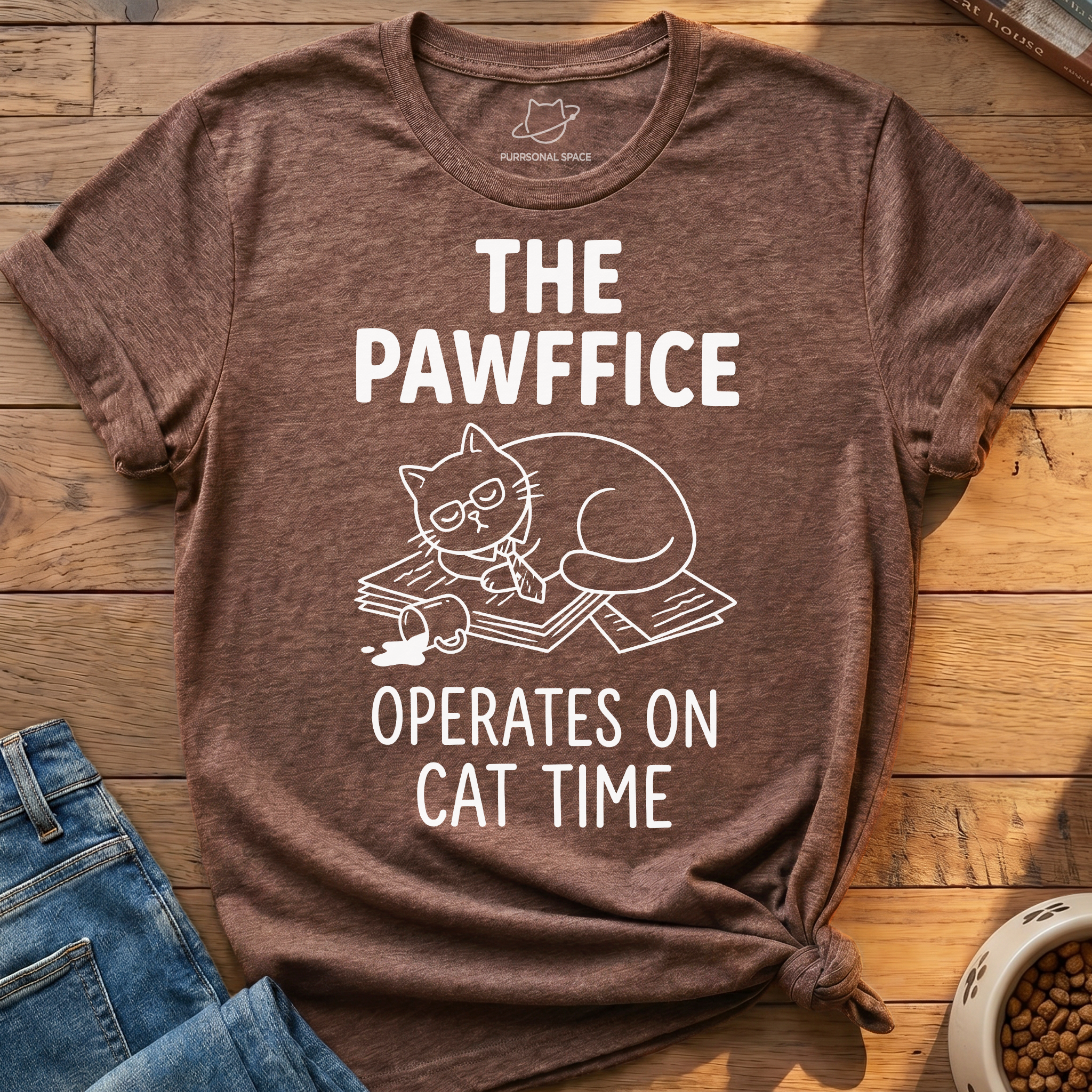 Pawffice Cat Time T-Shirt