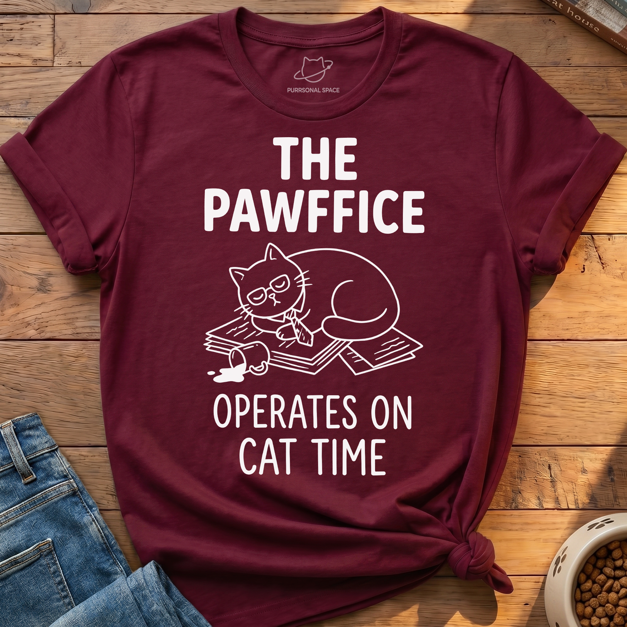 Pawffice Cat Time T-Shirt