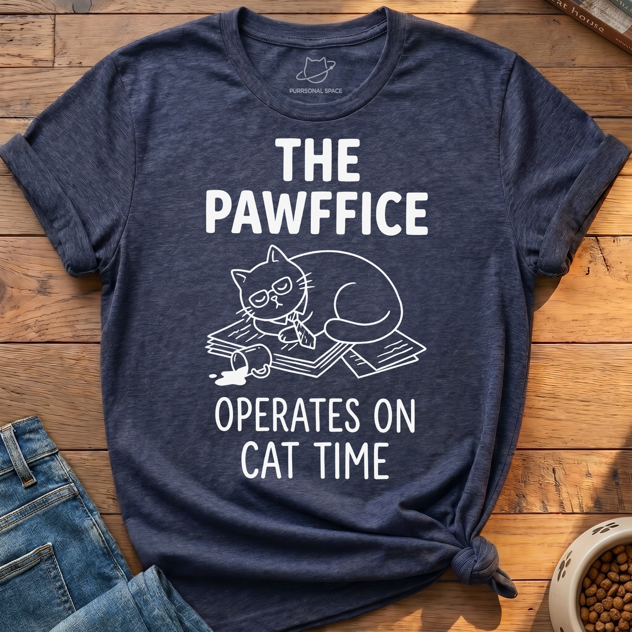 Pawffice Cat Time T-Shirt