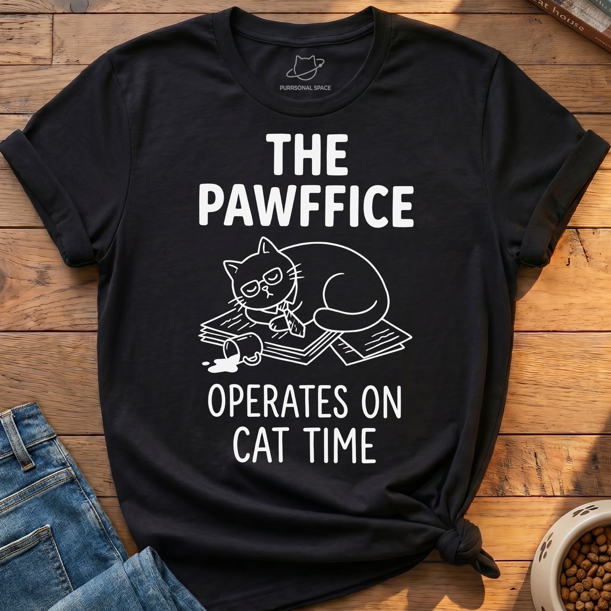 Pawffice Cat Time T-Shirt