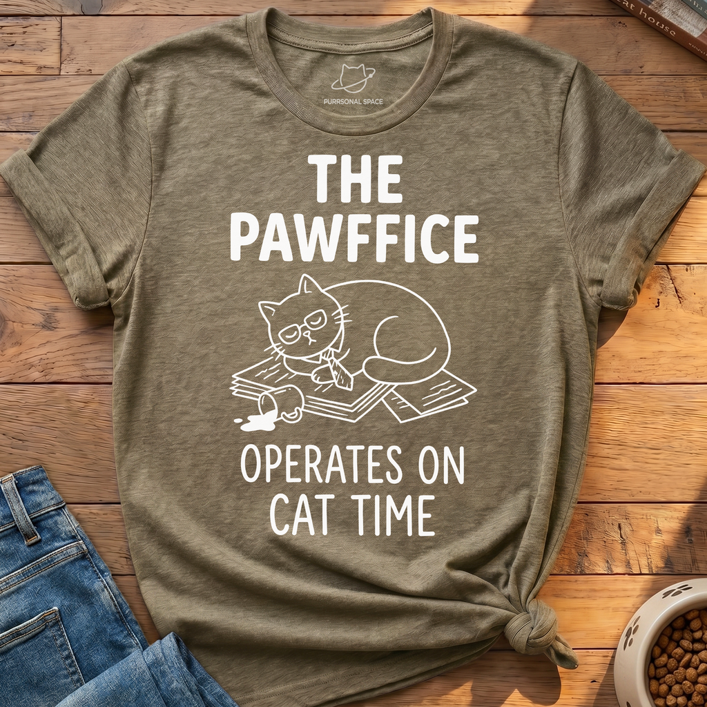 Pawffice Cat Time T-Shirt
