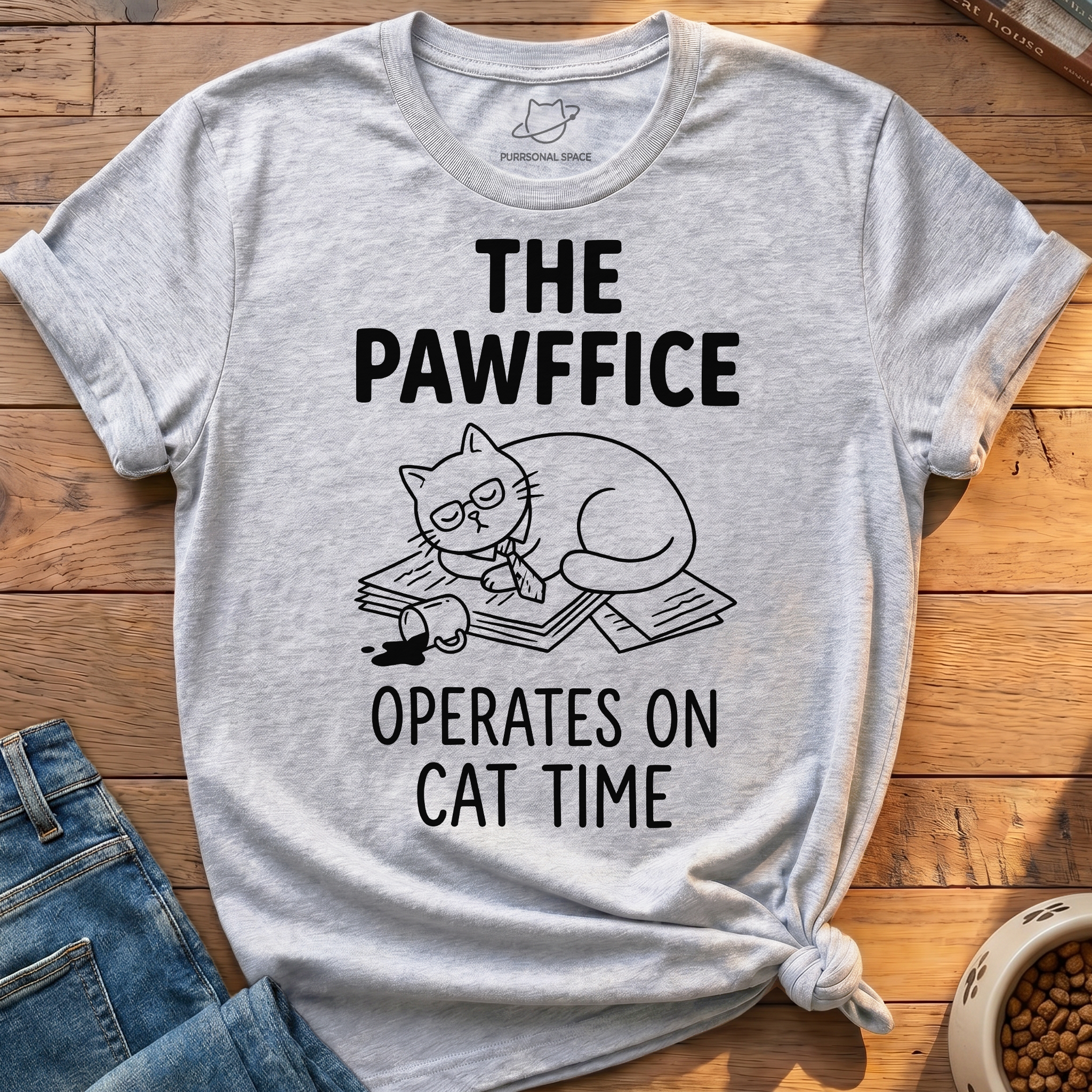 Pawffice Cat Time T-Shirt
