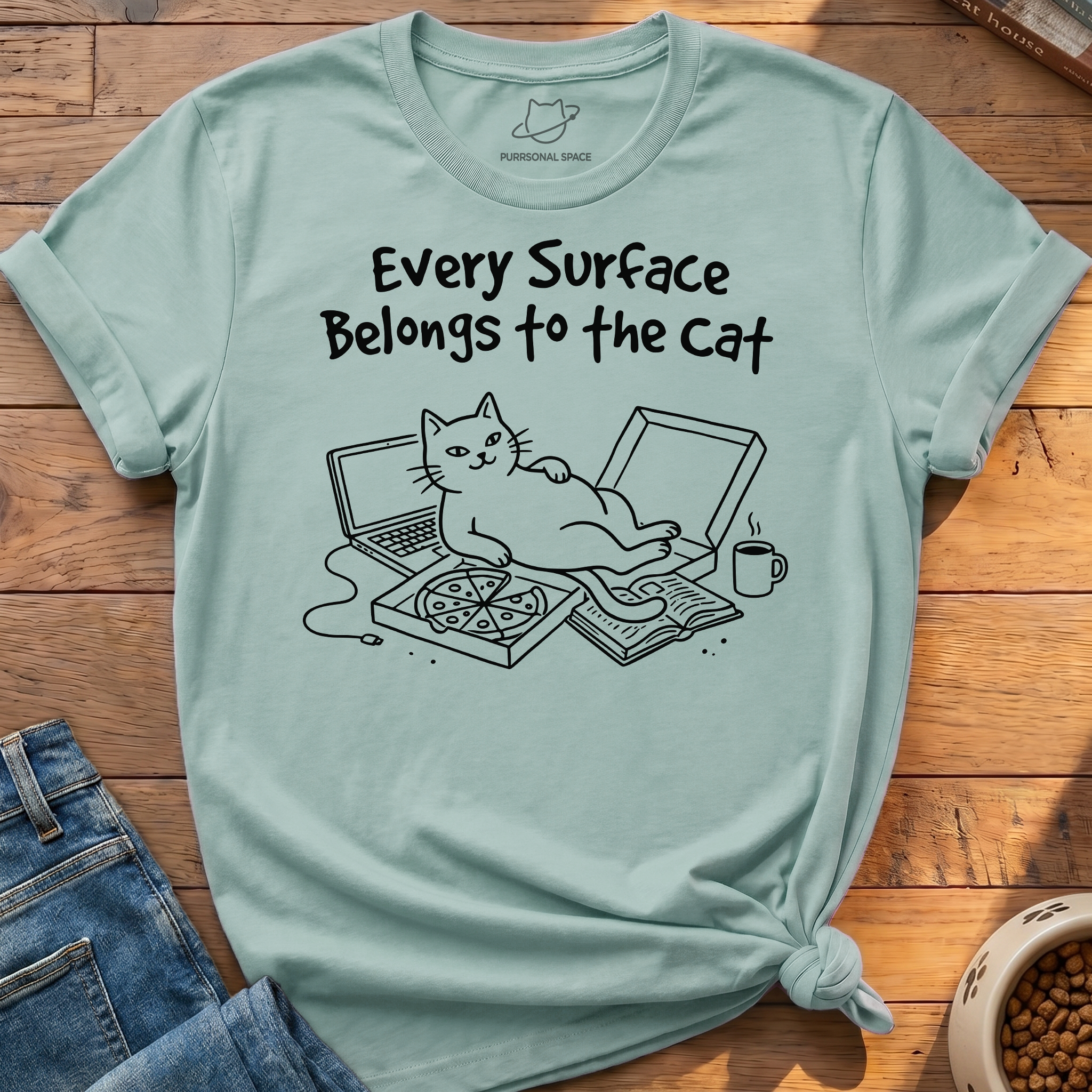 Surface Belongs Cat T-Shirt