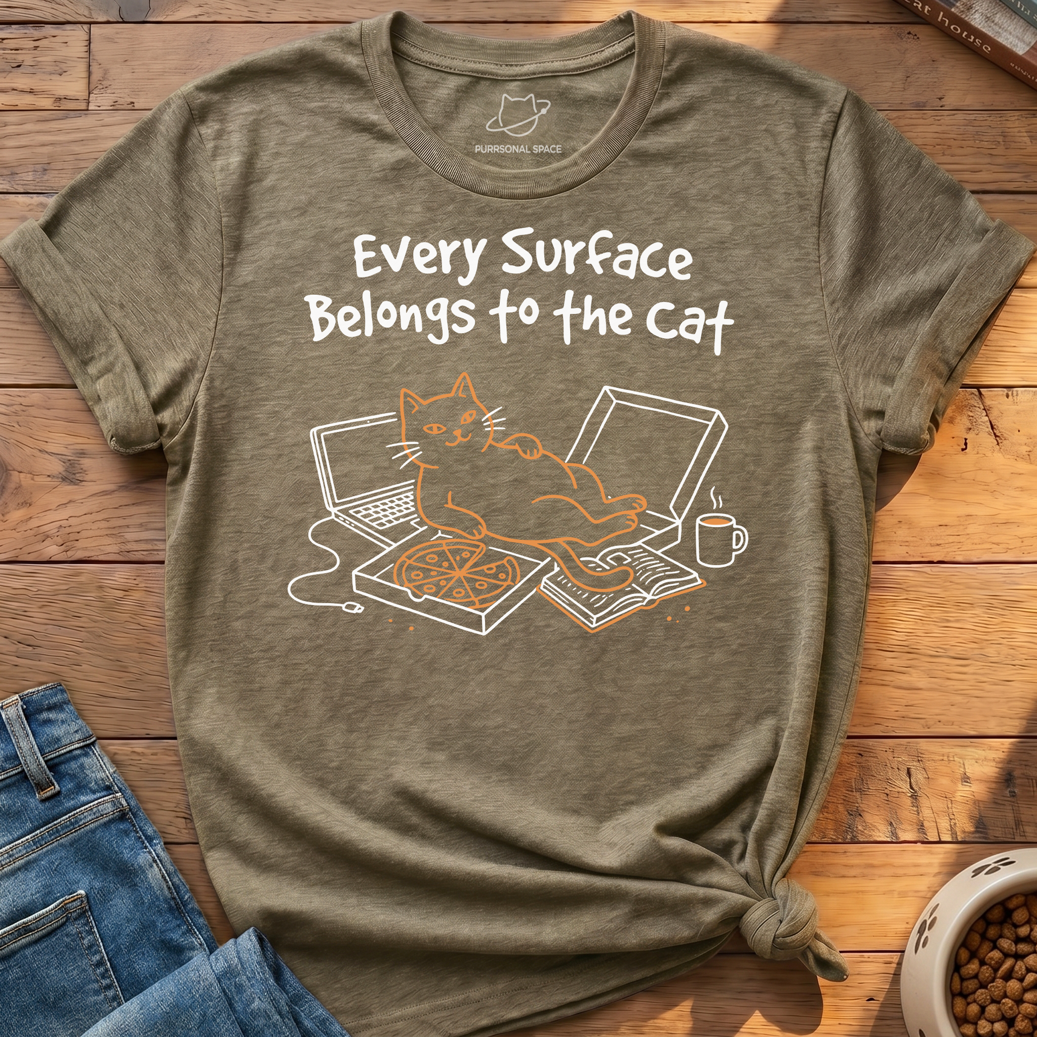 Surface Belongs Cat T-Shirt