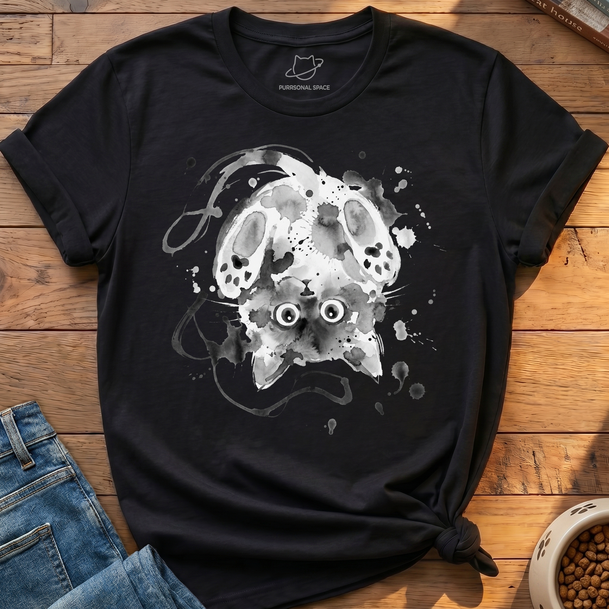 Upside Down Cat T-Shirt