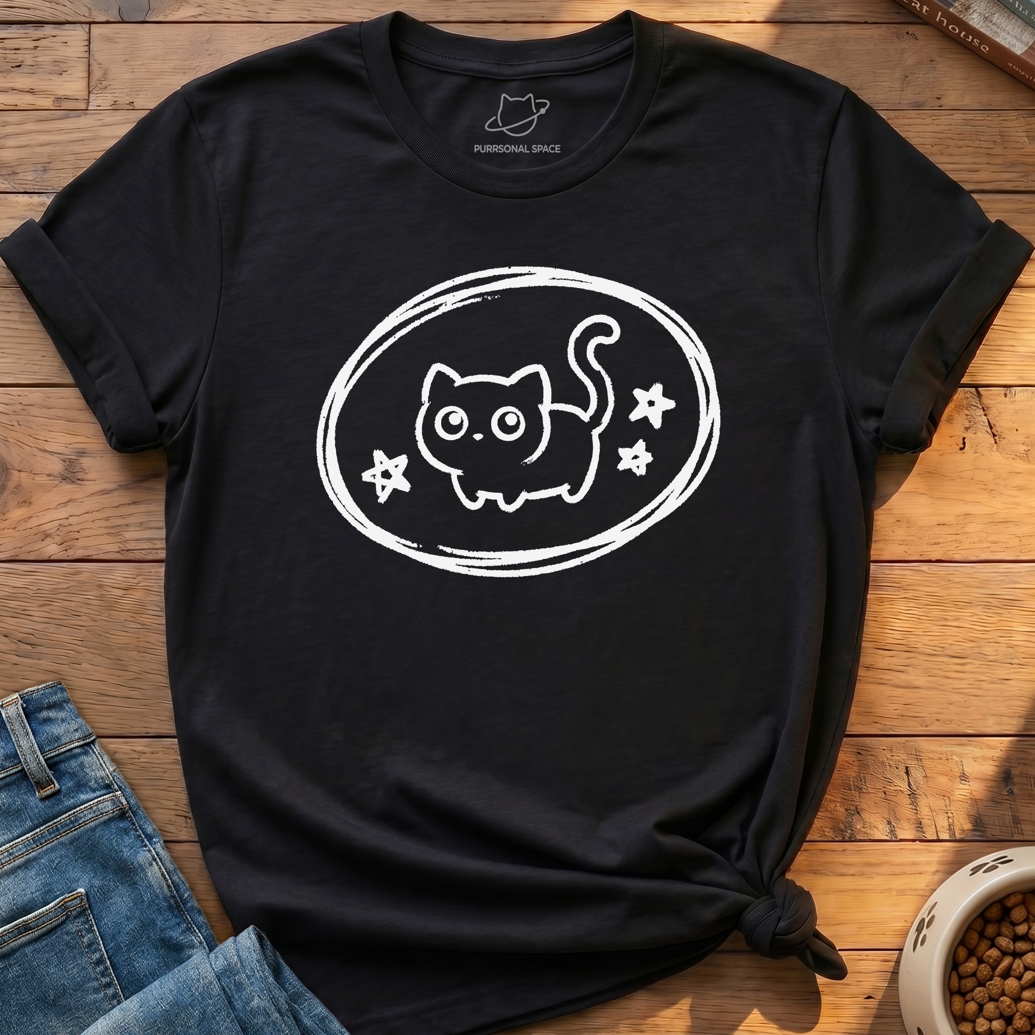 Kawaii Cat Star T-Shirt