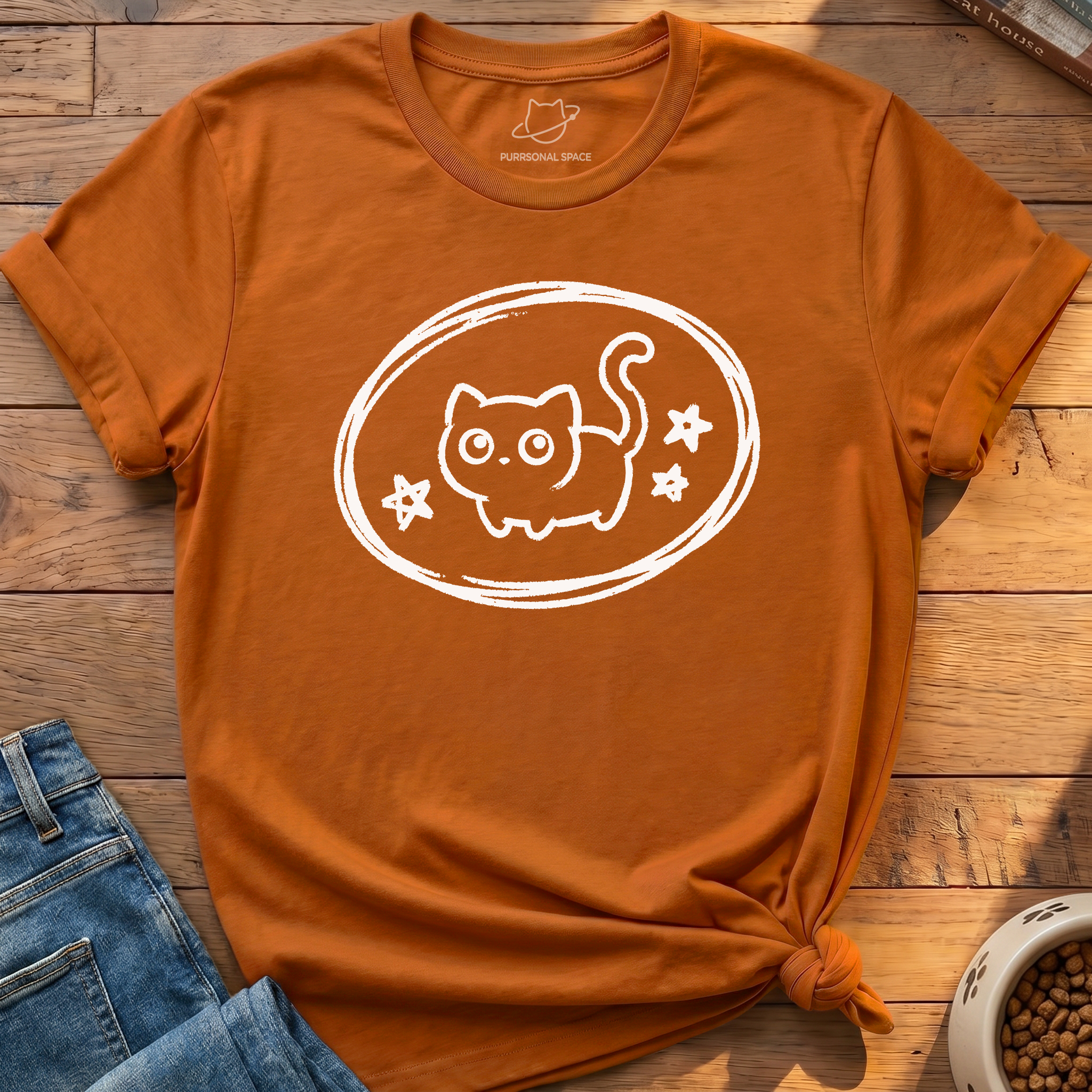 Kawaii Cat Star T-Shirt