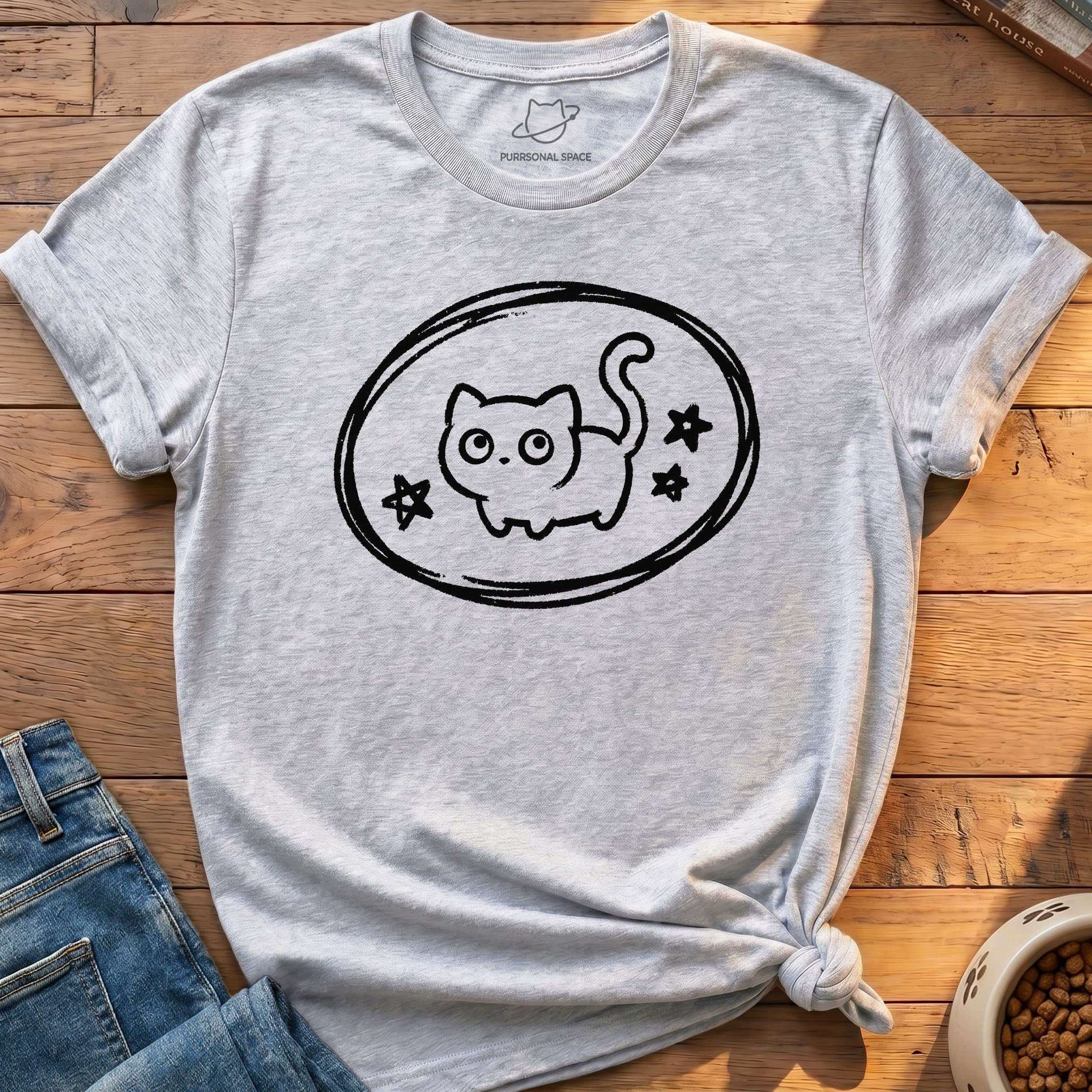 Kawaii Cat Star T-Shirt