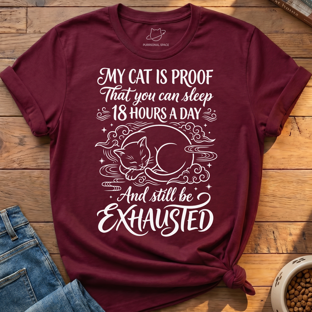 Cat Sleep Exhausted T-Shirt