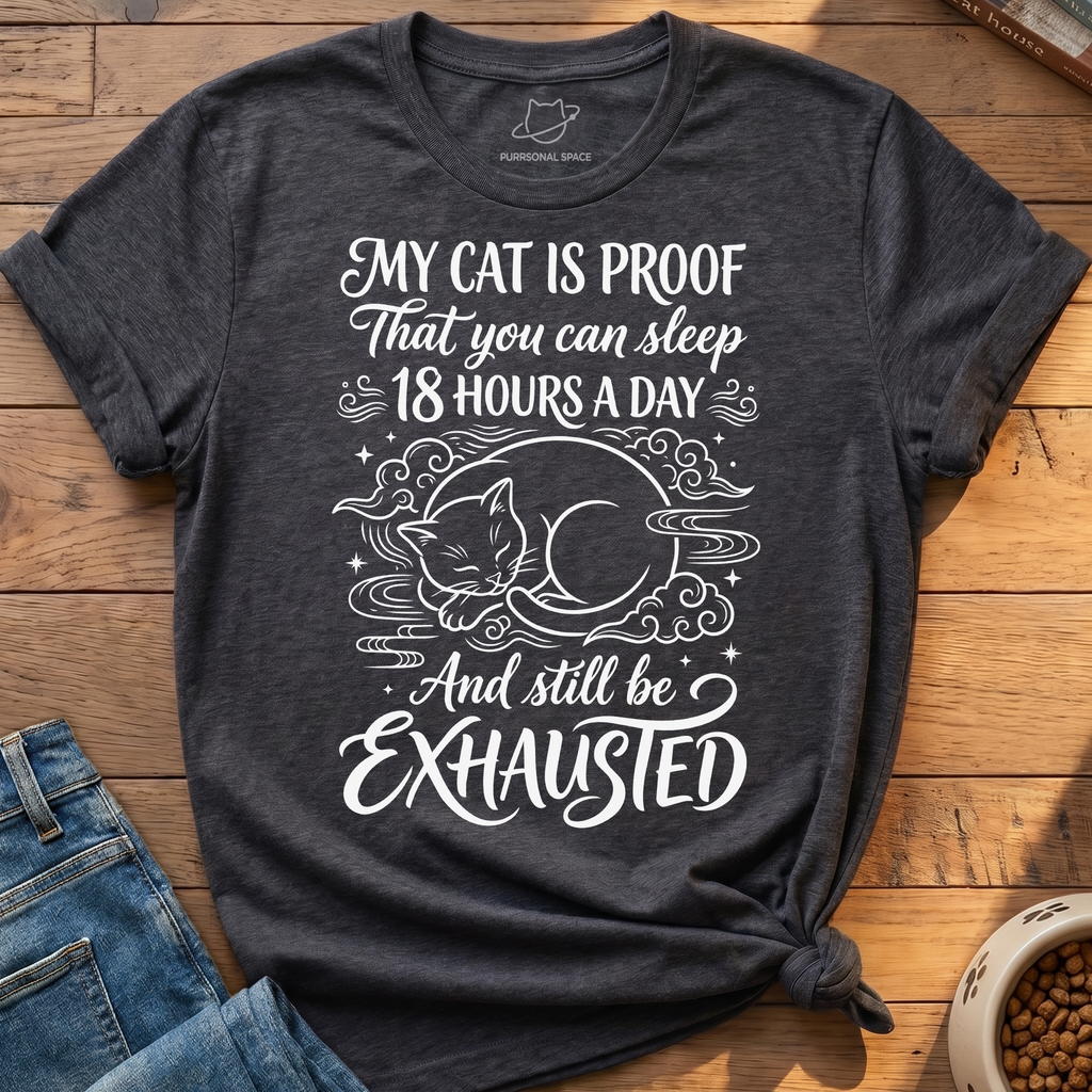 Cat Sleep Exhausted T-Shirt