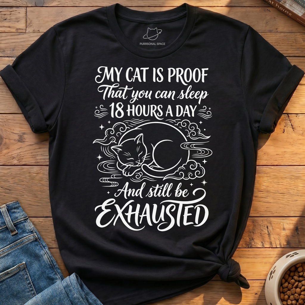 Cat Sleep Exhausted T-Shirt