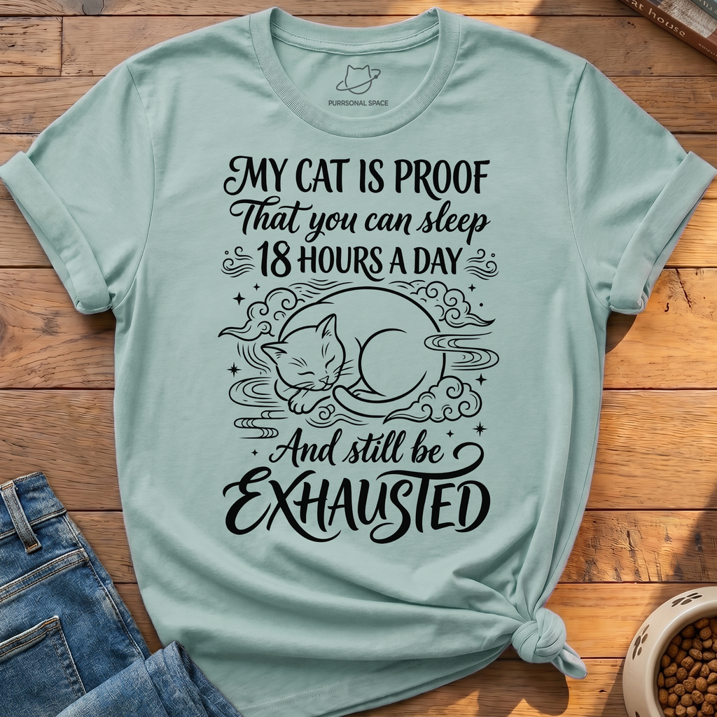 Cat Sleep Exhausted T-Shirt