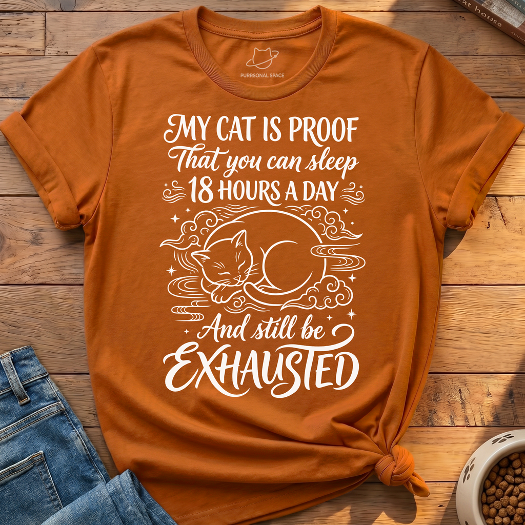 Cat Sleep Exhausted T-Shirt