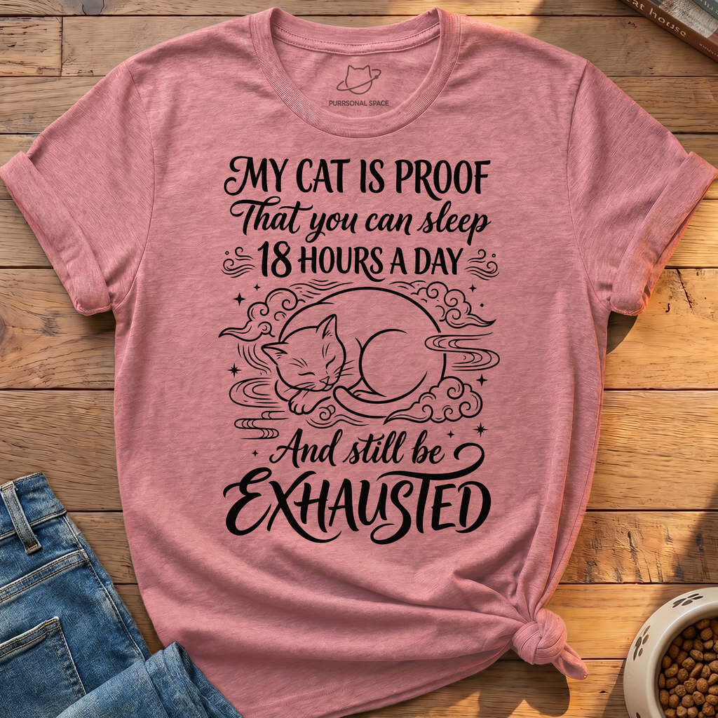 Cat Sleep Exhausted T-Shirt