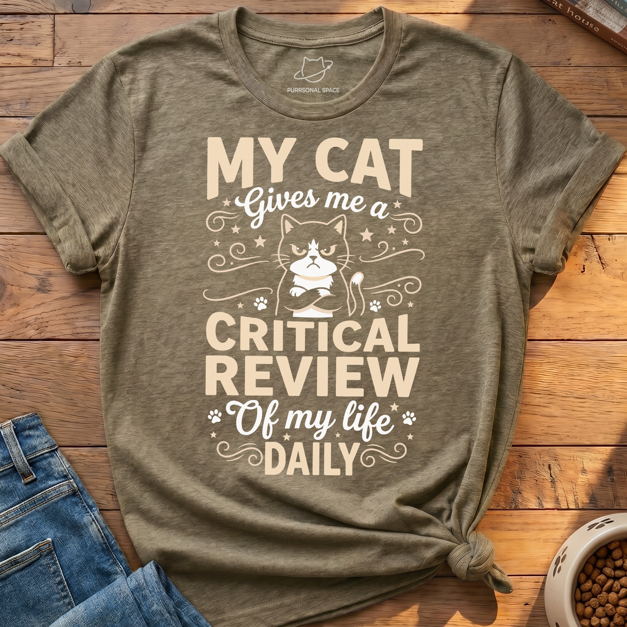 Cat Critical Review T-Shirt