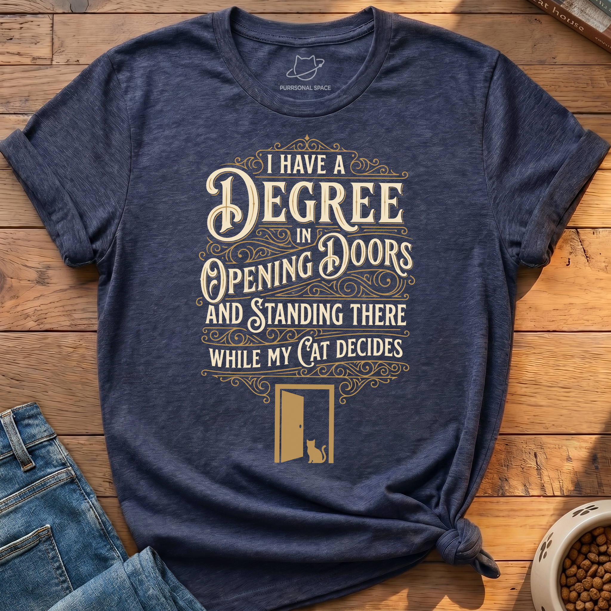 Cat Decides Opening Doors T-Shirt