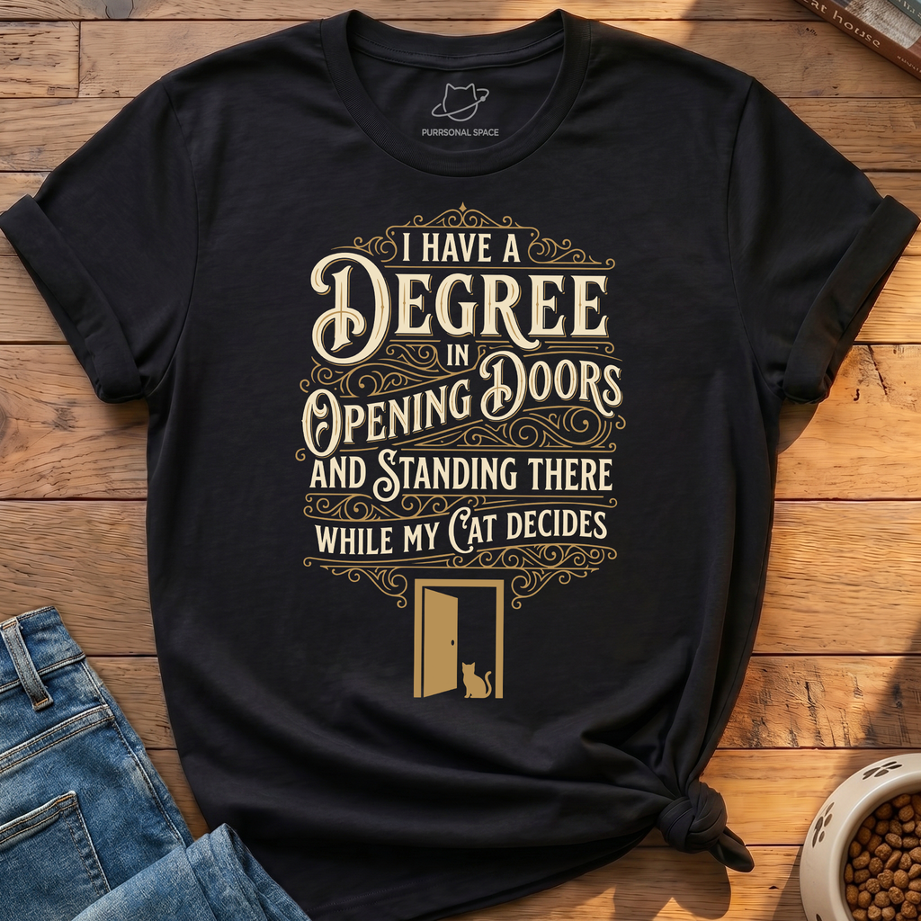 Cat Decides Opening Doors T-Shirt