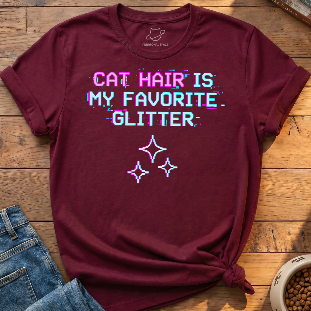 Cat Hair Glitter T-Shirt