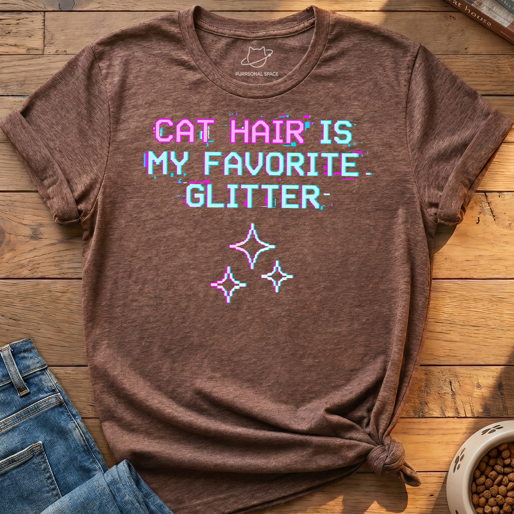 Cat Hair Glitter T-Shirt