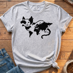 Cat World Map T-Shirt