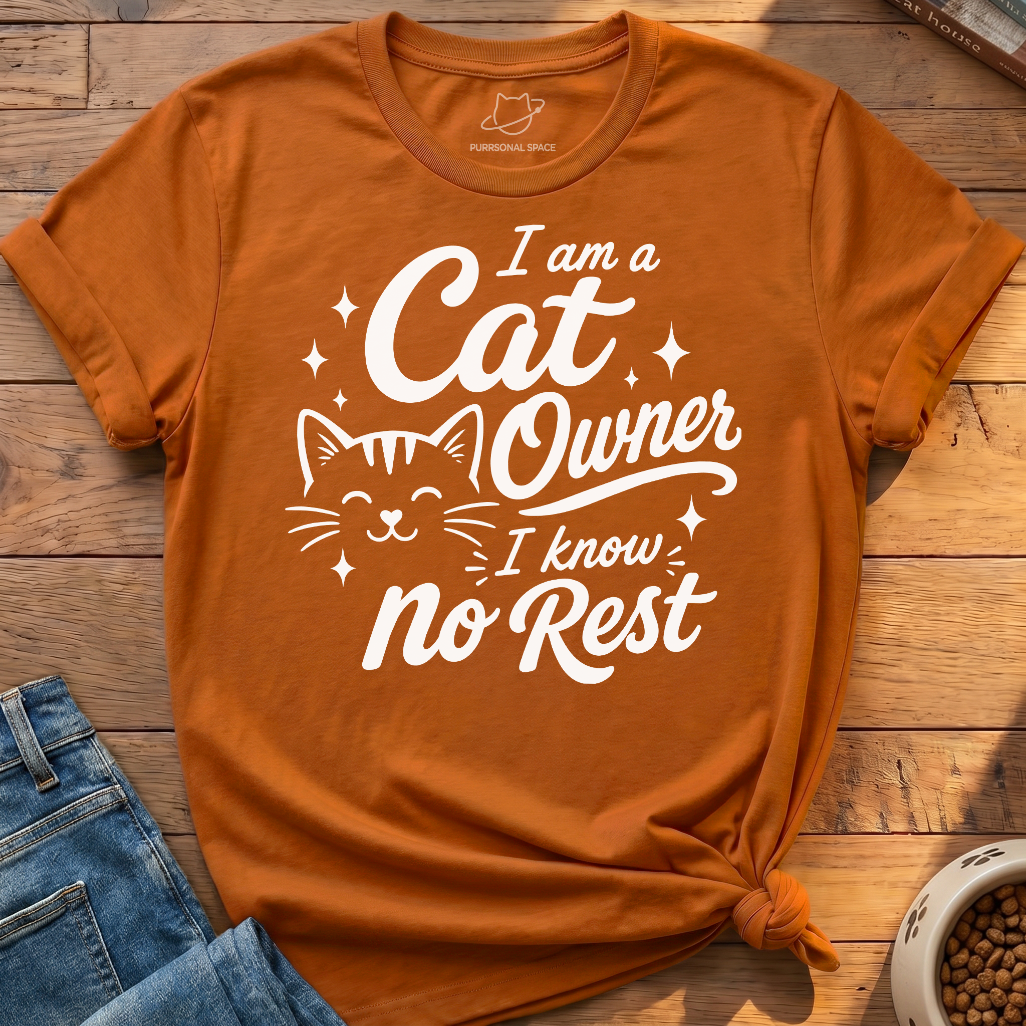 Cat Owner No Rest T-Shirt