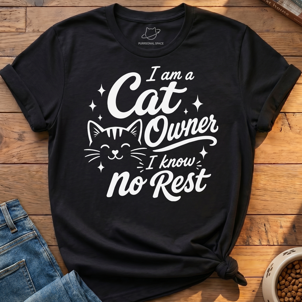 Cat Owner No Rest T-Shirt