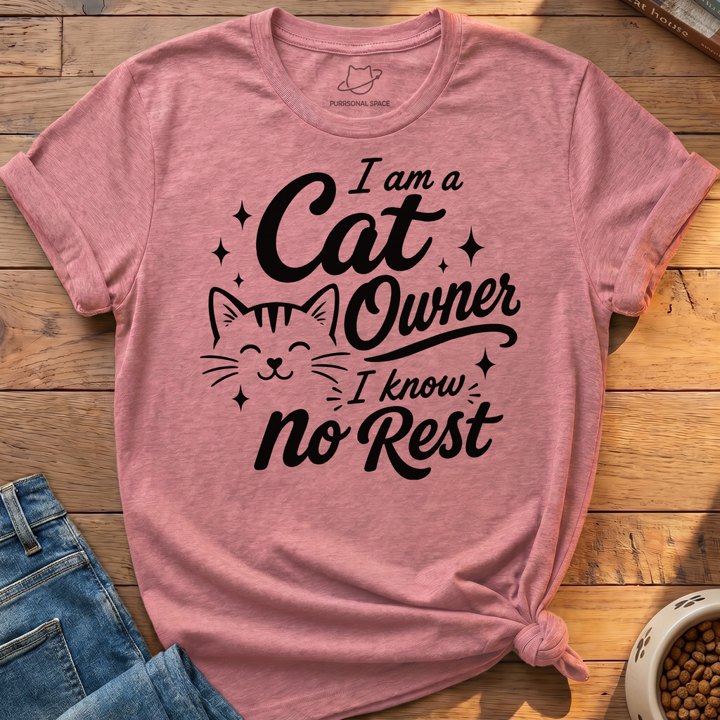 Cat Owner No Rest T-Shirt