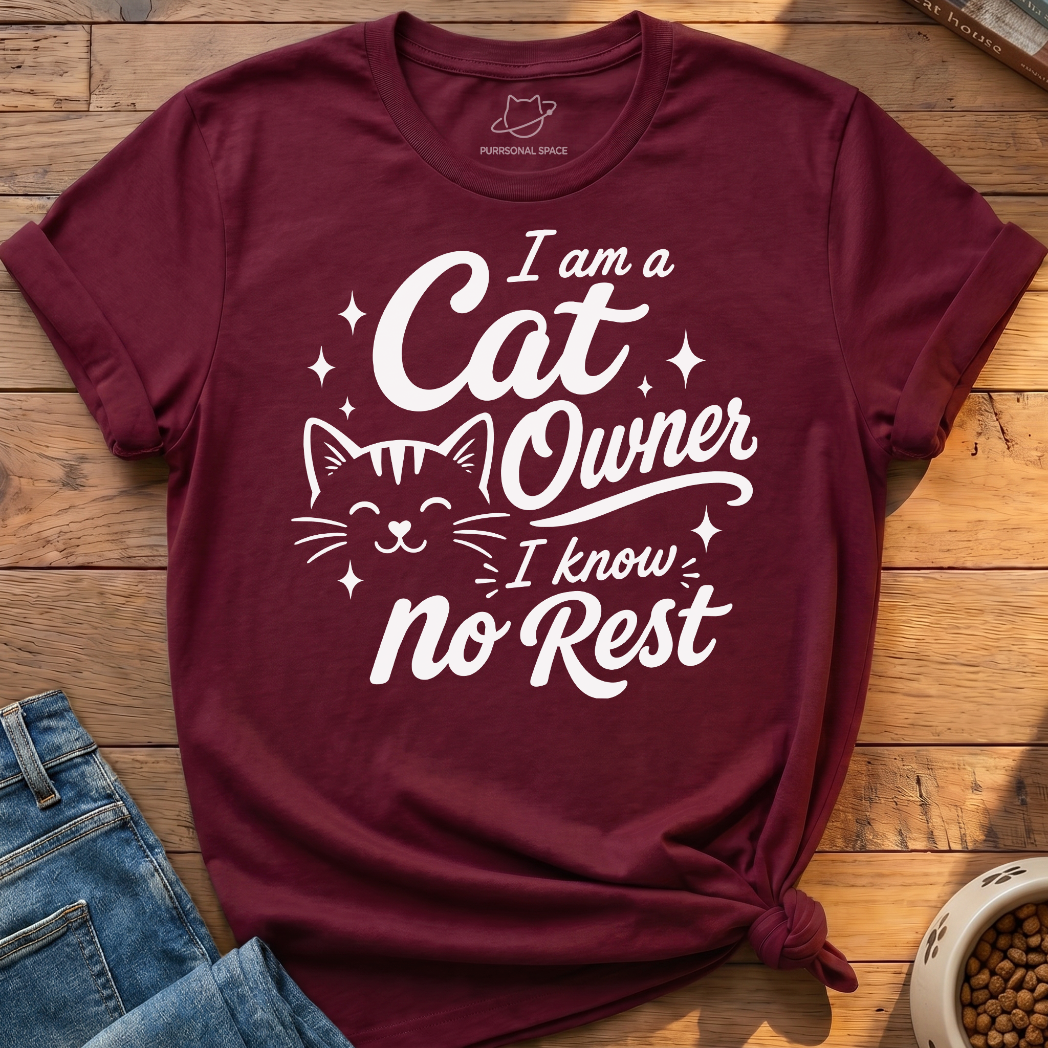 Cat Owner No Rest T-Shirt