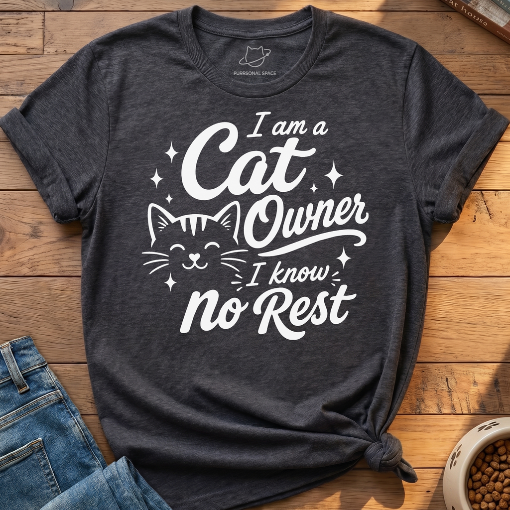 Cat Owner No Rest T-Shirt