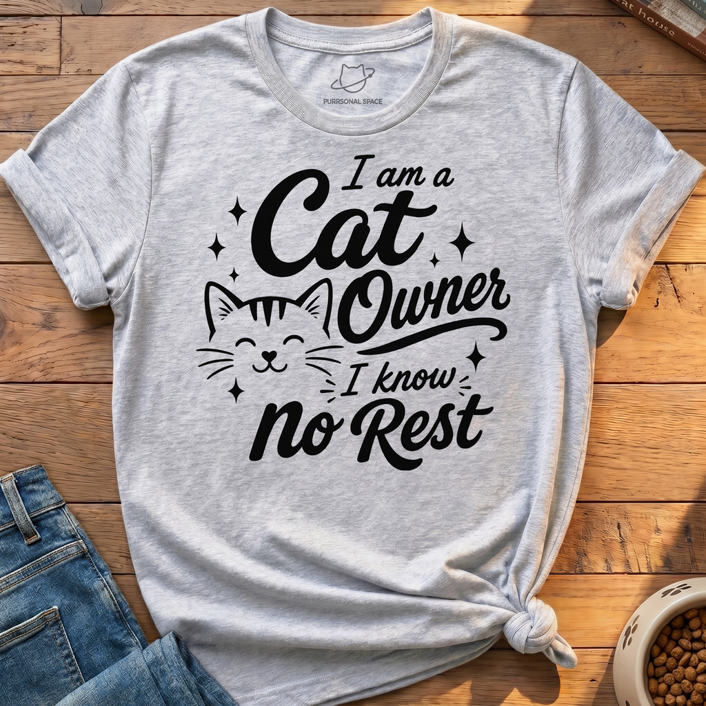 Cat Owner No Rest T-Shirt