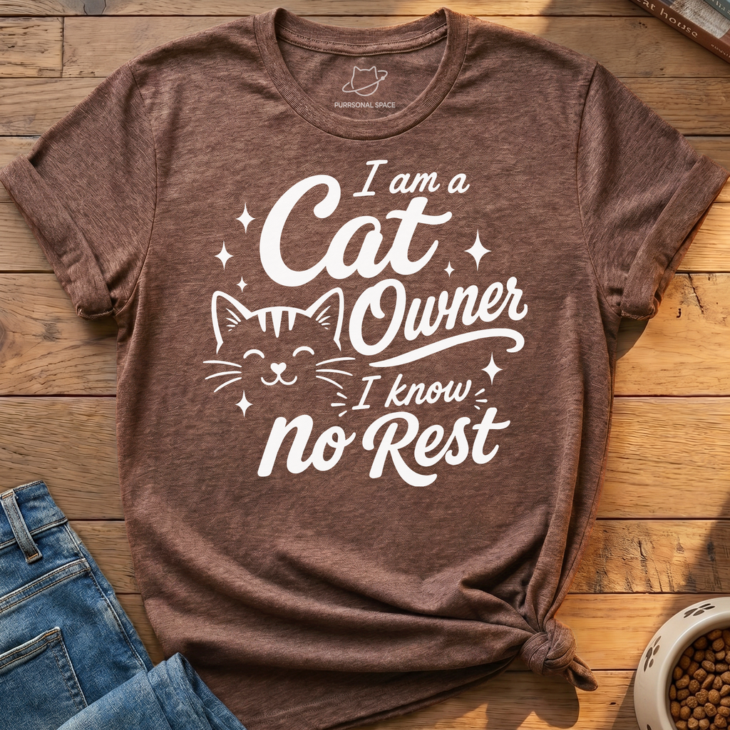 Cat Owner No Rest T-Shirt