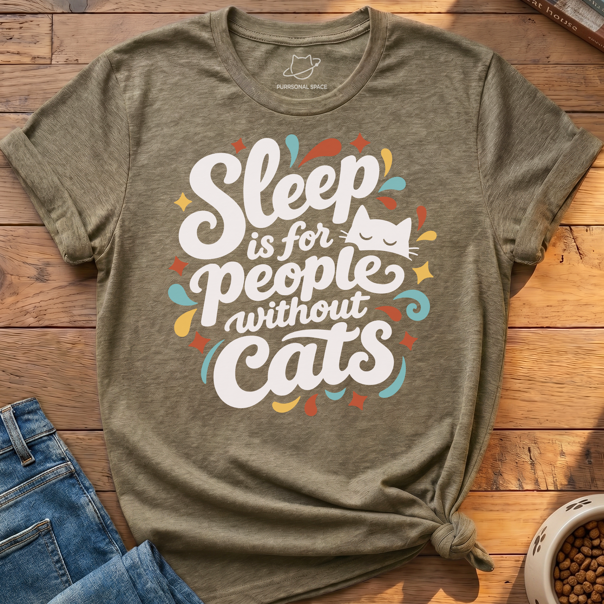 Sleep People Without Cats T-Shirt