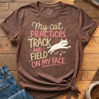 Cat Practices Track Field T-Shirt