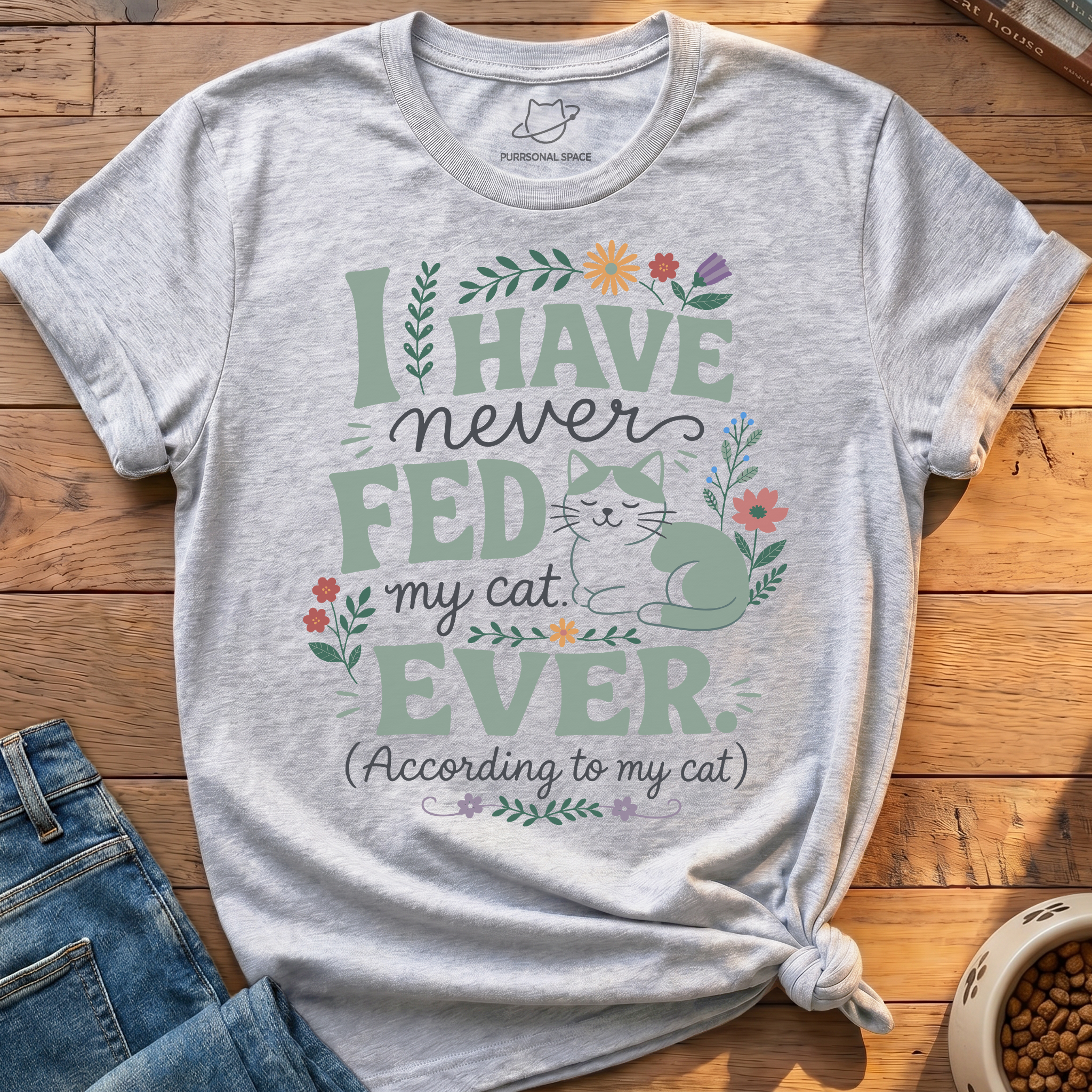 Cat Illustration T-Shirt