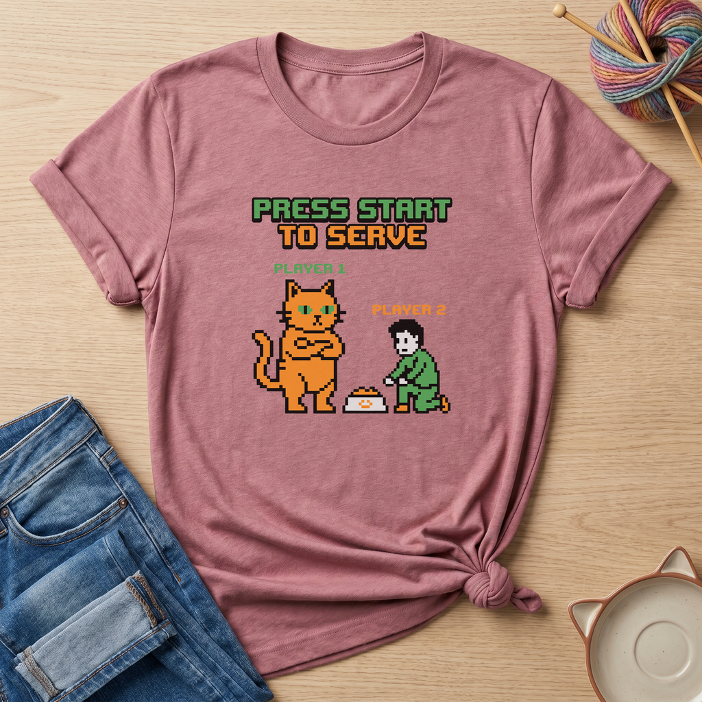 Press Start To Serve T-Shirt - Adult Unisex