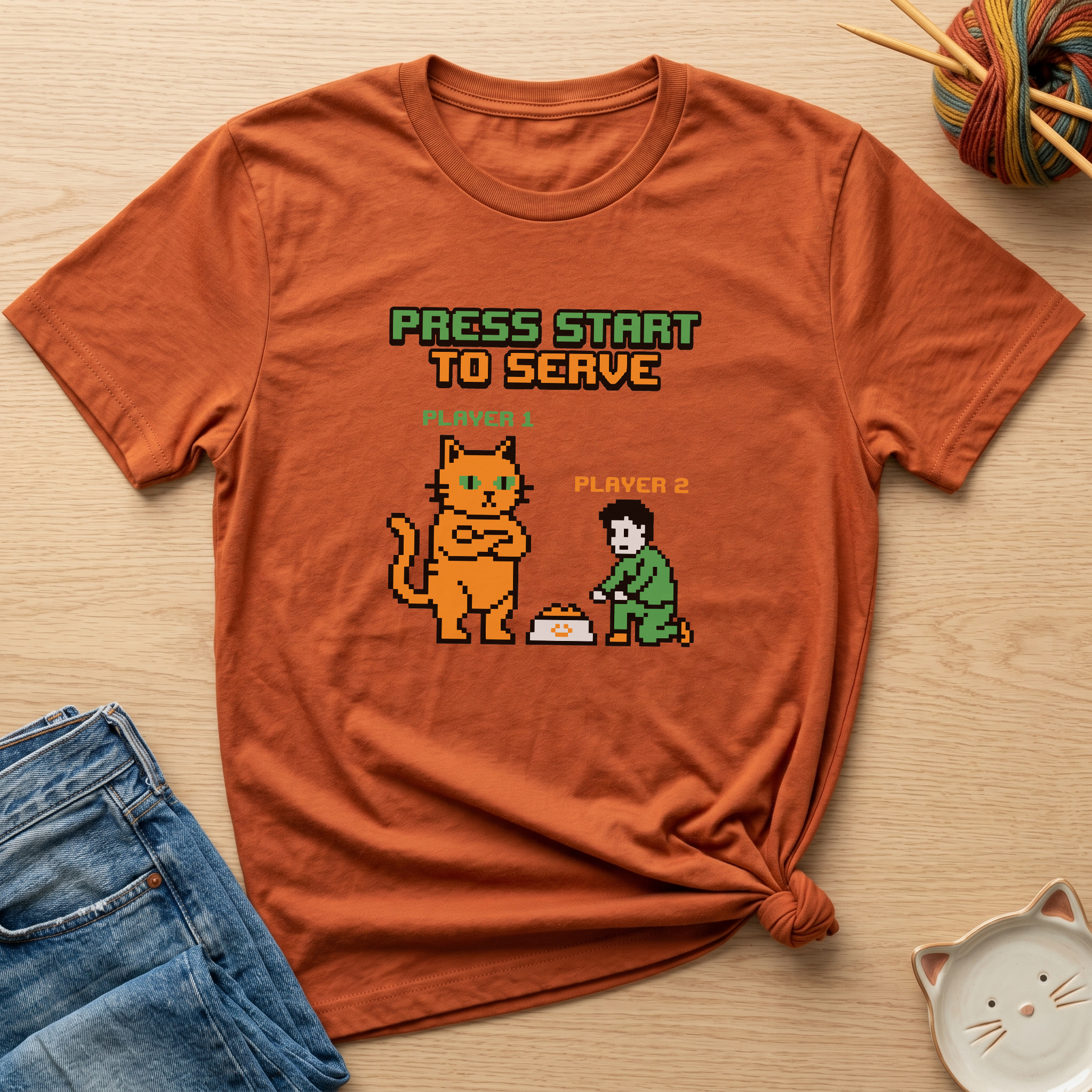 Press Start To Serve T-Shirt - Adult Unisex