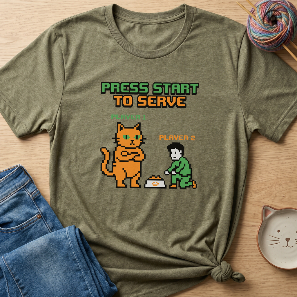 Press Start To Serve T-Shirt - Adult Unisex