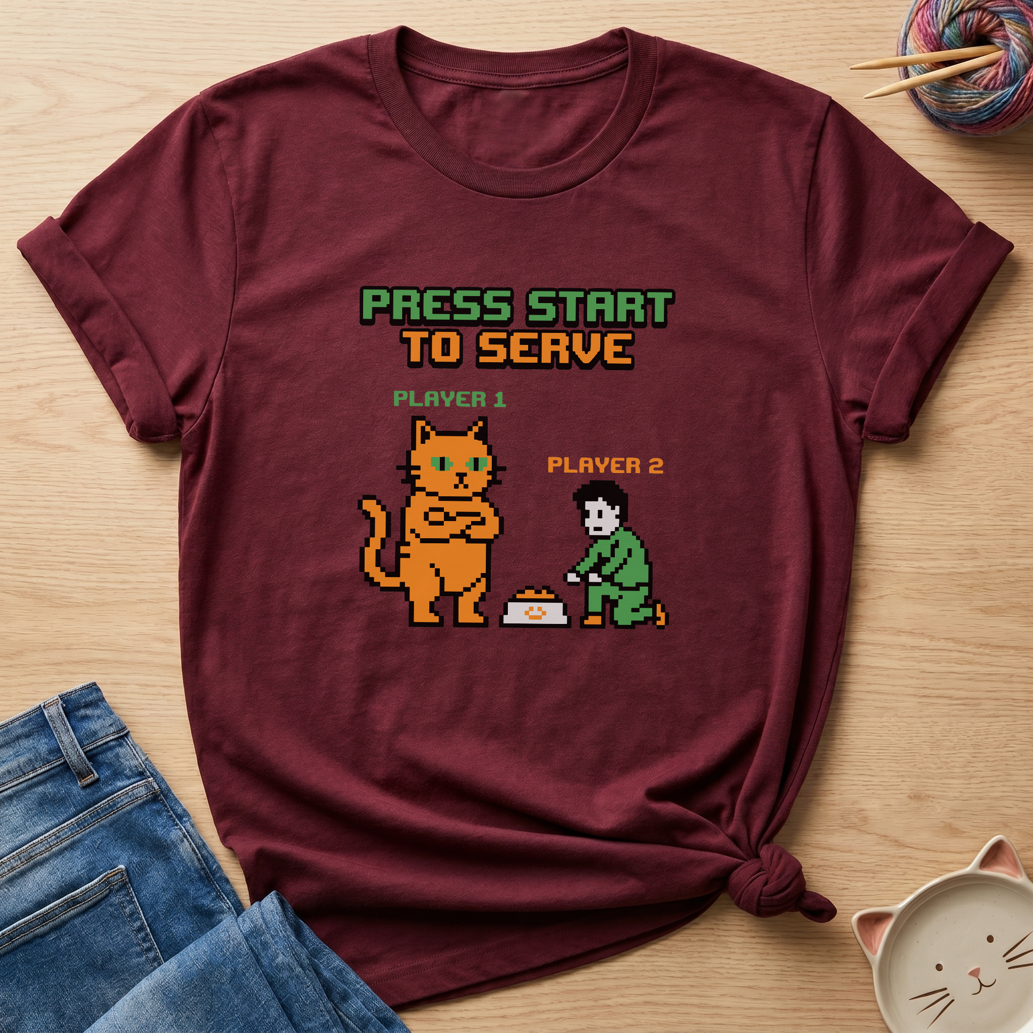 Press Start To Serve T-Shirt - Adult Unisex