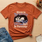 Sleep Is Temporary Cat Comfort Is Forever T-Shirt - Adult Unisex